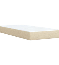 Boxspringbett mit Matratze Creme 90x190 cm Stoff