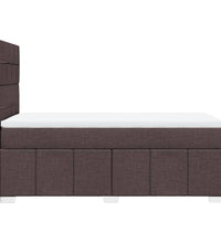 Boxspringbett mit Matratze Dunkelbraun 90x190 cm Stoff