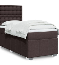 Boxspringbett mit Matratze Dunkelbraun 90x190 cm Stoff