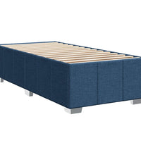 Boxspringbett mit Matratze Blau 90x200 cm Stoff