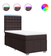 Boxspringbett mit Matratze Dunkelbraun 90x200 cm Stoff