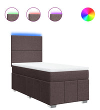 Boxspringbett mit Matratze Dunkelbraun 100x200 cm Stoff