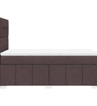 Boxspringbett mit Matratze Dunkelbraun 100x200 cm Stoff
