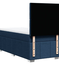 Boxspringbett mit Matratze Blau 100x200 cm Stoff