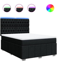 Boxspringbett mit Matratze Schwarz 140x190 cm Stoff