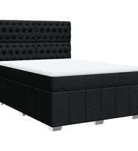 Boxspringbett mit Matratze Schwarz 140x190 cm Stoff