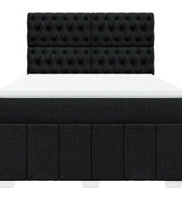Boxspringbett mit Matratze Schwarz 140x190 cm Stoff