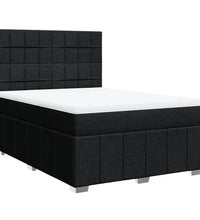 Boxspringbett mit Matratze Schwarz 140x200 cm Stoff