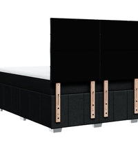Boxspringbett mit Matratze Schwarz 140x200 cm Stoff