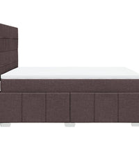 Boxspringbett mit Matratze Dunkelbraun 140x200 cm Stoff