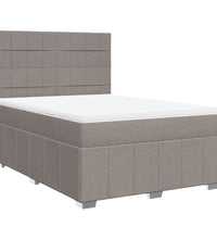 Boxspringbett mit Matratze Taupe 140x200 cm Stoff