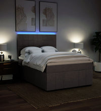 Boxspringbett mit Matratze Taupe 140x200 cm Stoff