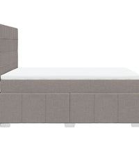 Boxspringbett mit Matratze Taupe 140x200 cm Stoff
