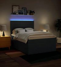 Boxspringbett mit Matratze Blau 140x200 cm Stoff