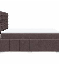 Boxspringbett mit Matratze Dunkelbraun 140x200 cm Stoff