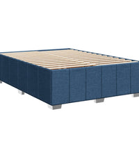 Boxspringbett mit Matratze Blau 140x200 cm Stoff