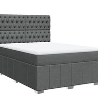 Boxspringbett mit Matratze Dunkelgrau 160x200 cm Stoff