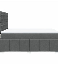 Boxspringbett mit Matratze Dunkelgrau 160x200 cm Stoff