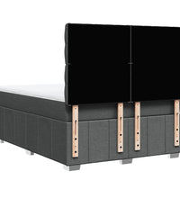 Boxspringbett mit Matratze Dunkelgrau 160x200 cm Stoff