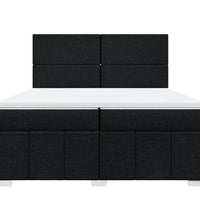 Boxspringbett mit Matratze Schwarz 200x200 cm Stoff