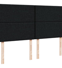 Boxspringbett mit Matratze Schwarz 200x200 cm Stoff
