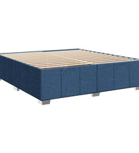 Boxspringbett mit Matratze Blau 200x200 cm Stoff