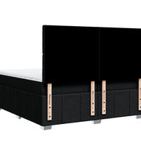 Boxspringbett mit Matratze Schwarz 200x200 cm Stoff
