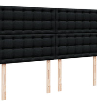 Boxspringbett mit Matratze Schwarz 200x200 cm Stoff
