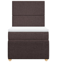 Boxspringbett mit Matratze Dunkelbraun 80x200 cm Stoff