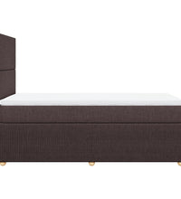 Boxspringbett mit Matratze Dunkelbraun 80x200 cm Stoff