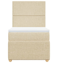 Boxspringbett mit Matratze Creme 80x200 cm Stoff