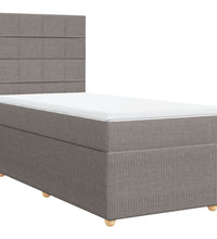 Boxspringbett mit Matratze Taupe 80x200 cm Stoff