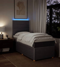 Boxspringbett mit Matratze Taupe 80x200 cm Stoff