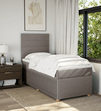 Boxspringbett mit Matratze Taupe 80x200 cm Stoff