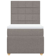 Boxspringbett mit Matratze Taupe 80x200 cm Stoff