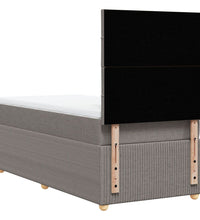Boxspringbett mit Matratze Taupe 80x200 cm Stoff