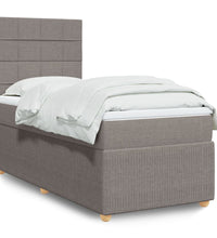 Boxspringbett mit Matratze Taupe 80x200 cm Stoff