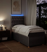 Boxspringbett mit Matratze Taupe 80x200 cm Stoff