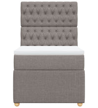 Boxspringbett mit Matratze Taupe 80x200 cm Stoff