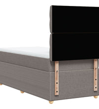 Boxspringbett mit Matratze Taupe 80x200 cm Stoff