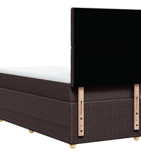 Boxspringbett mit Matratze Dunkelbraun 80x200 cm Stoff