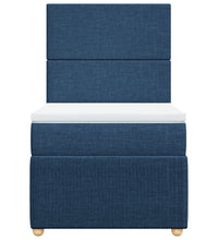 Boxspringbett mit Matratze Blau 90x190 cm Stoff