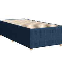 Boxspringbett mit Matratze Blau 90x190 cm Stoff