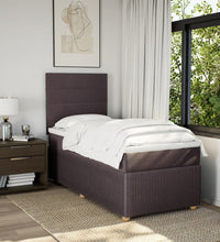 Boxspringbett mit Matratze Dunkelbraun 90x190 cm Stoff
