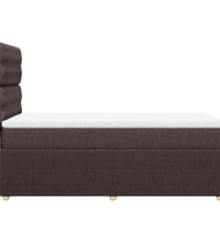 Boxspringbett mit Matratze Dunkelbraun 90x190 cm Stoff