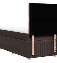 Boxspringbett mit Matratze Dunkelbraun 90x190 cm Stoff