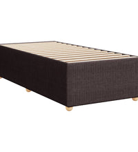Boxspringbett mit Matratze Dunkelbraun 90x200 cm Stoff
