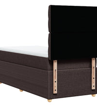 Boxspringbett mit Matratze Dunkelbraun 90x200 cm Stoff