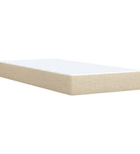 Boxspringbett mit Matratze Creme 90x200 cm Stoff