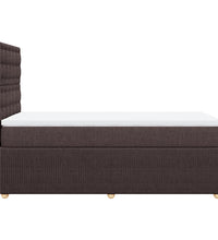 Boxspringbett mit Matratze Dunkelbraun 90x200 cm Stoff